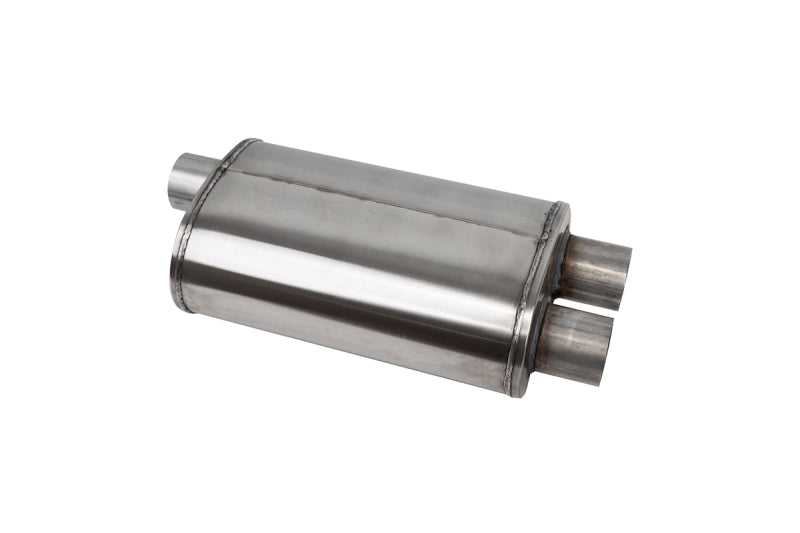 CORSA Performance CPD2525 - CORCPD2525 - Corsa PRO-Series Tuned 304SS Muffler 2.5in Single Inlet / Dual Outlet - 19in OAL - Shipped in Europe - Tuningsupply.com