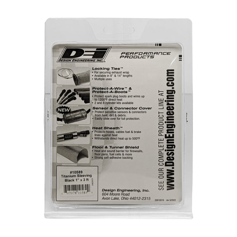 DEI 10589 - DEI10589 - DEI Protect-A-Sleeve 1in I.D. x 36in - Black Titanium - Shipped in Europe - Tuningsupply.com
