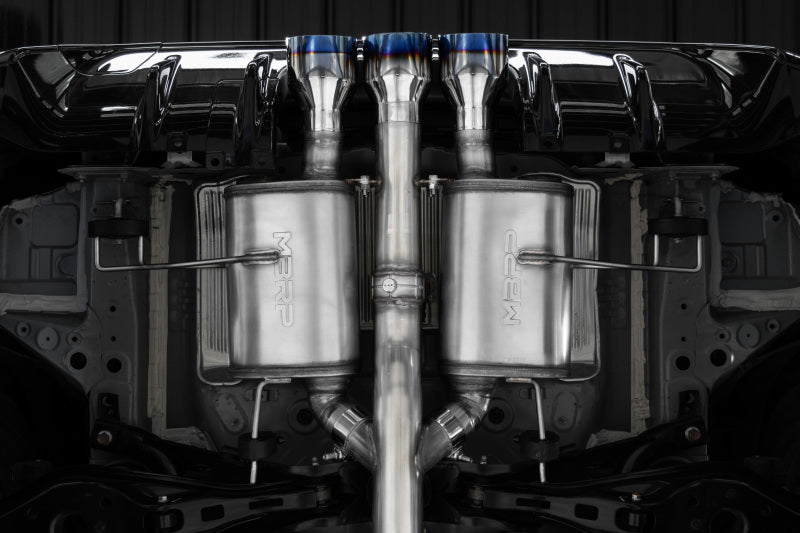 MBRP PS49023BE - MBRPS49023BE - MBRP 23-24 Honda Civic Type R 2.0L T304 SS 3in Cat-Back Exhaust Triple Center Outlet w/ Burnt Tips - Shipped in Europe - Tuningsupply.com