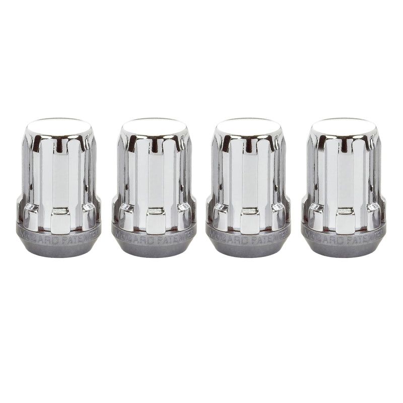 McGard 65357 - MCG65357 - McGard SplineDrive Lug Nut (Cone Seat) M12X1.5 / 1.24in. Length (4-Pack) - Chrome (Req. Tool) - Shipped in Europe - Tuningsupply.com
