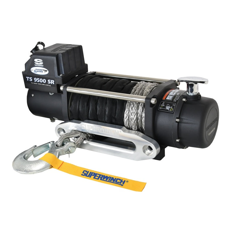 Superwinch 1595201 - SUW1595201 - Superwinch 9500 LBS 12V DC 3/8in x 80ft Synthetic Rope Tiger Shark 9500 Winch - Shipped in Europe - Tuningsupply.com