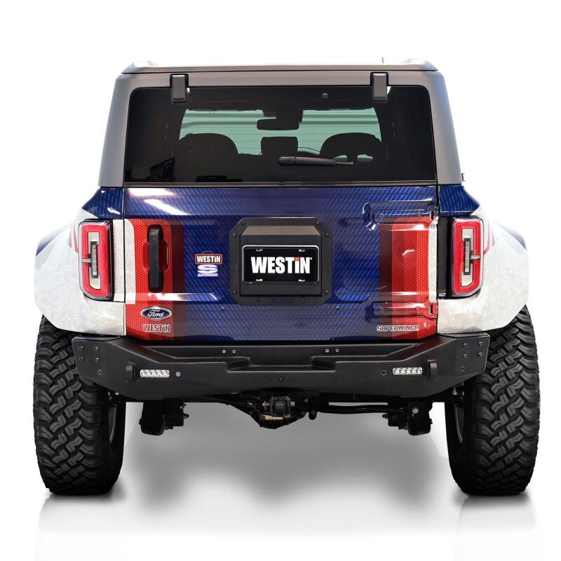 Westin 59-89055 - WES59-89055 - Westin 21-25 Ford Bronco (Excl. Sport) Spare Tire Delete Plate - Tex. Blk - Shipped in Europe - Tuningsupply.com