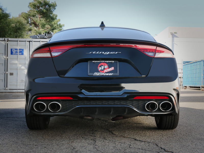 aFe 49-37024 - AFE49-37024 - aFe 22-23 Kia Stinger L4-2.5L Turbo Gemini XV 3in to Dual 2-1/2in Cat-Back Exhaust System w/ Cut-Out - Shipped in Europe - Tuningsupply.com