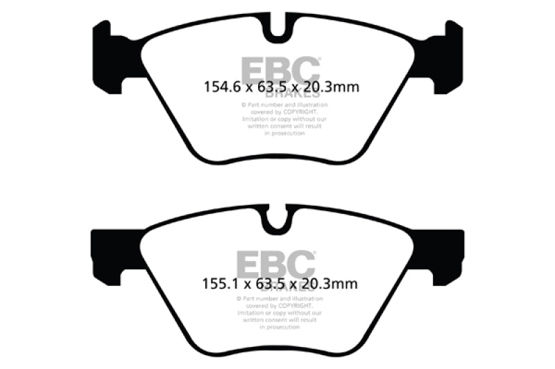 EBC DP41493R - EBCDP41493R - EBC 09+ BMW Z4 3.0 (E89) Yellowstuff Front Brake Pads - Shipped in Europe - Tuningsupply.com