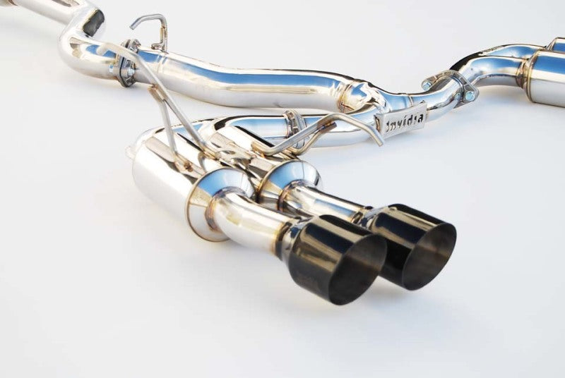 Invidia - INVHS15STIGM4SB - Invidia 2015+ Subaru WRX / STI Gemini/R400 Single Layer Quad Black Tip Cat-Back Exhaust - Shipped in Europe - Tuningsupply.com
