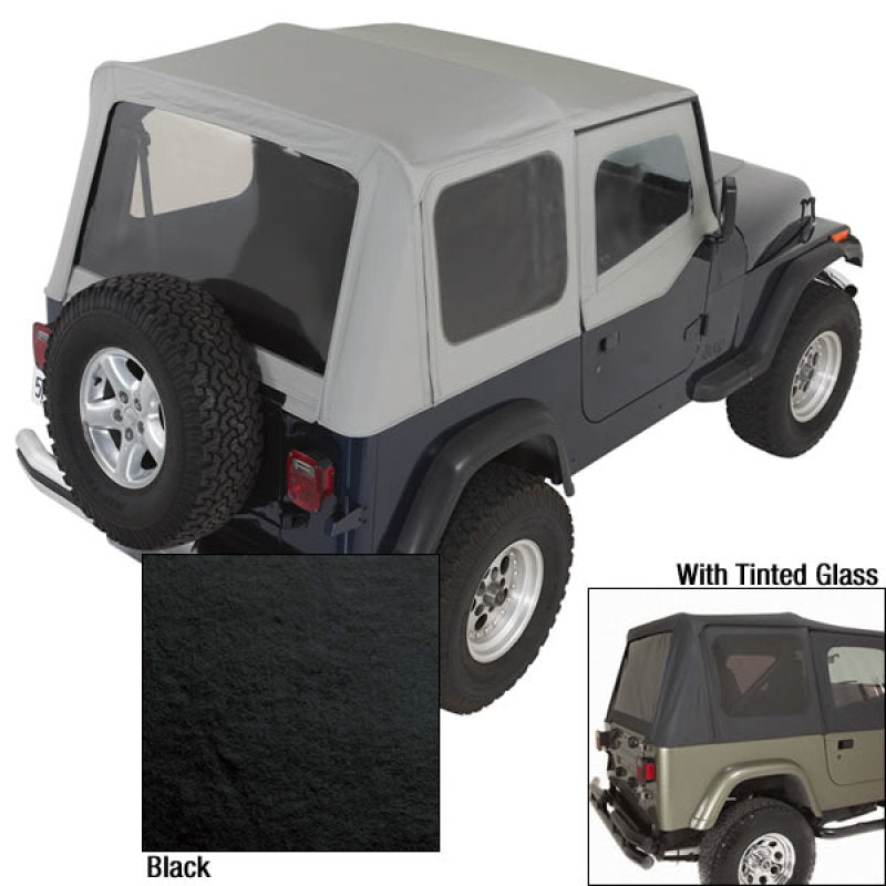 Rugged Ridge 13702.15 - RUG13702.15 - Rugged Ridge S-Top Door Skins Black Tinted Windows 88-95 Jeep Wrangler YJ - Shipped in Europe - Tuningsupply.com