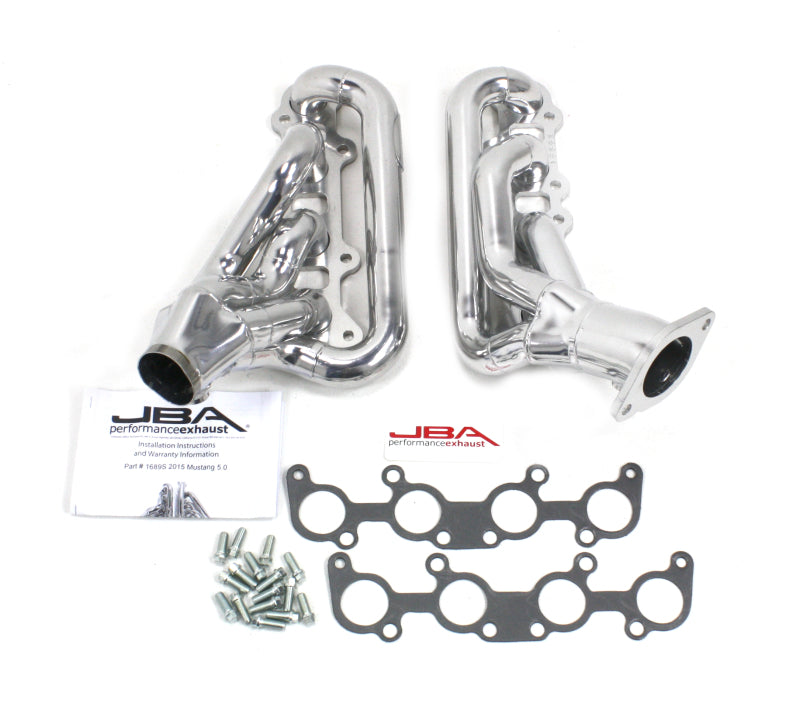 JBA 1689SJS - JBA1689SJS - JBA 15-20 Ford Mustang 5.0L 1-3/4in Stainless Steel Silver Ceramic Shorty Header - Shipped in Europe - Tuningsupply.com