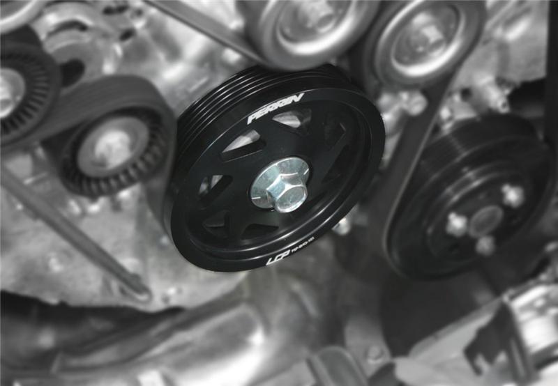 Perrin Performance PSP-ENG-101BK - PERPSP-ENG-101BK - PERRIN 15-18 Subaru WRX / 13-20 BRZ / 14-18 FXT / 13-16 Crosstrek Lightened Crank Pulley - Black - Shipped in Europe - Tuningsupply.com