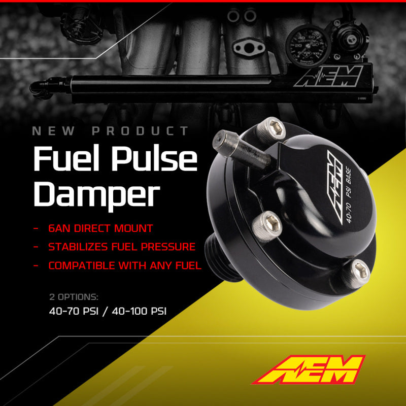 AEM 25-4002 - AEM25-4002 - AEM AN6 ORB 40-70psi Fuel Pulse Damper - Shipped in Europe - Tuningsupply.com