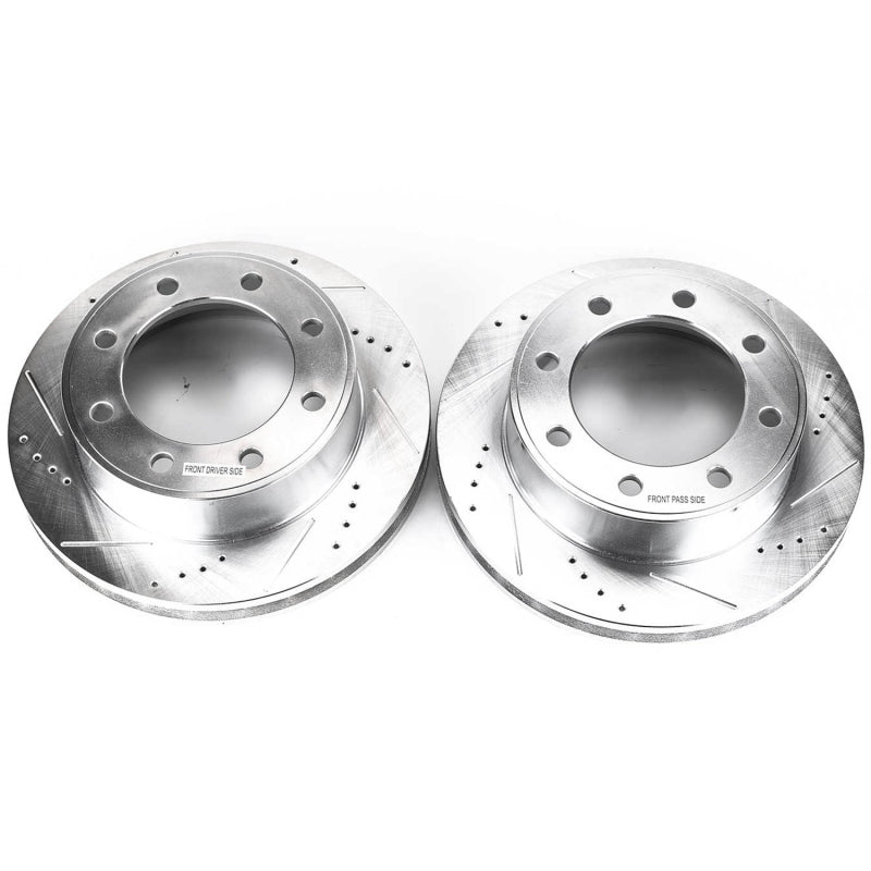 PowerStop AR8580XPR - PSBAR8580XPR - Power Stop 00-05 Ford Excursion Front Evolution Drilled & Slotted Rotors - Pair - Shipped in Europe - Tuningsupply.com