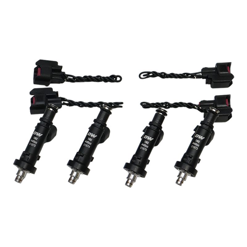 DeatschWerks 18U-04-0450-4 - DWK18U-04-0450-4 - DeatschWerks 91-01 Acura Integra / 92-00 Honda Civic OBD I and II B/D/H Series 450cc Injectors - Shipped in Europe - Tuningsupply.com