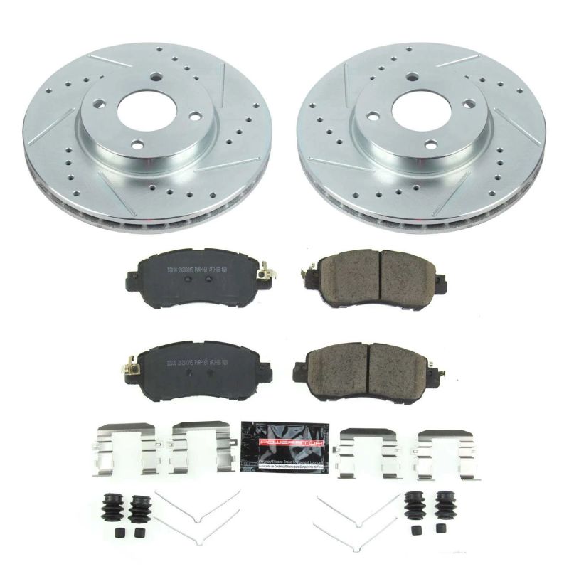 PowerStop K8326 - PSBK8326 - Power Stop 18-19 Nissan Kicks Front Z23 Evolution Sport Brake Kit - Shipped in Europe - Tuningsupply.com