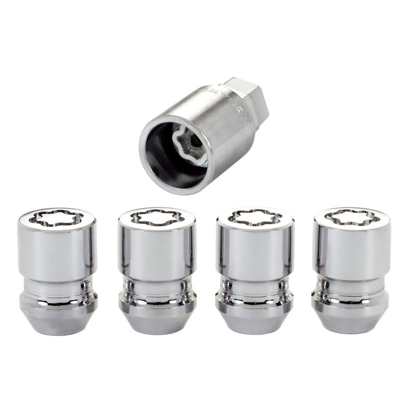 McGard 24154 - MCG24154 - McGard Wheel Lock Nut Set - 4pk. (Cone Seat) M12X1.25 / 19mm & 21mm Dual Hex / 1.28in. L - Chrome - Shipped in Europe - Tuningsupply.com
