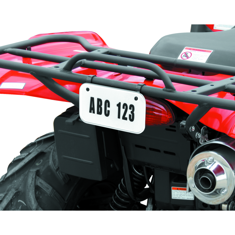 QuadBoss 211907 - QBS211907 - Quadboss ATV License Plate Kit - White - Shipped in Europe - Tuningsupply.com