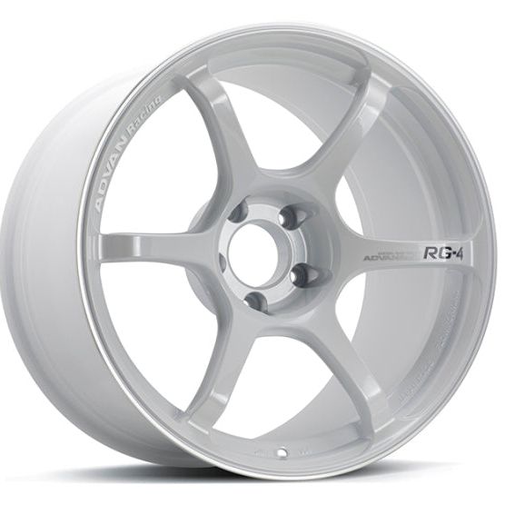 Advan YA48I35EWMR - AVNYA48I35EWMR - Advan RG-4 18x9 +35 5x114.3 Racing White Metallic and Ring Wheel - Shipped in Europe - Tuningsupply.com