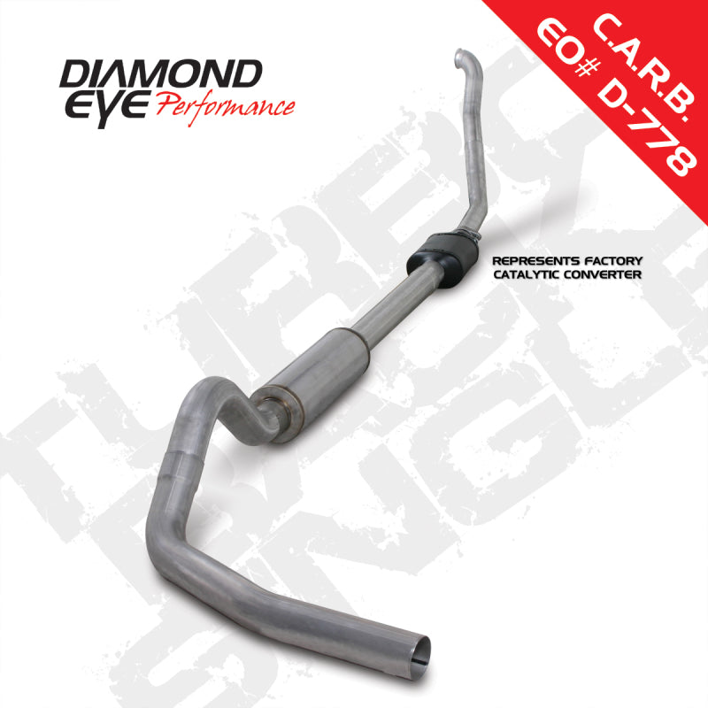 Diamond Eye Performance - DEPK4306A - Diamond Eye KIT 4in Turbo Back Single AL: 94-97 FORD 7.3L F250/F350 PWRSTROKE NFS W/ CARB EQUIV STDS - Shipped in Europe - Tuningsupply.com