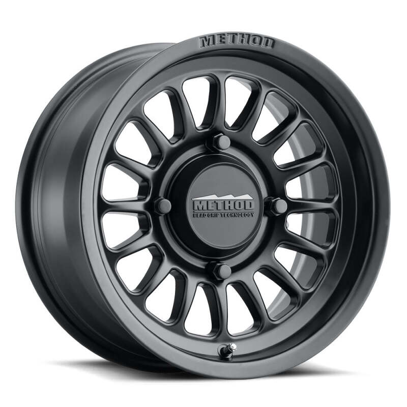 Method Wheels - MRWMR41157012552 - Method MR411 Bead Grip 15x7 / 5+2/38mm Offset / 5x4.5 / 72 CB Matte Black Wheel - Shipped in Europe - Tuningsupply.com