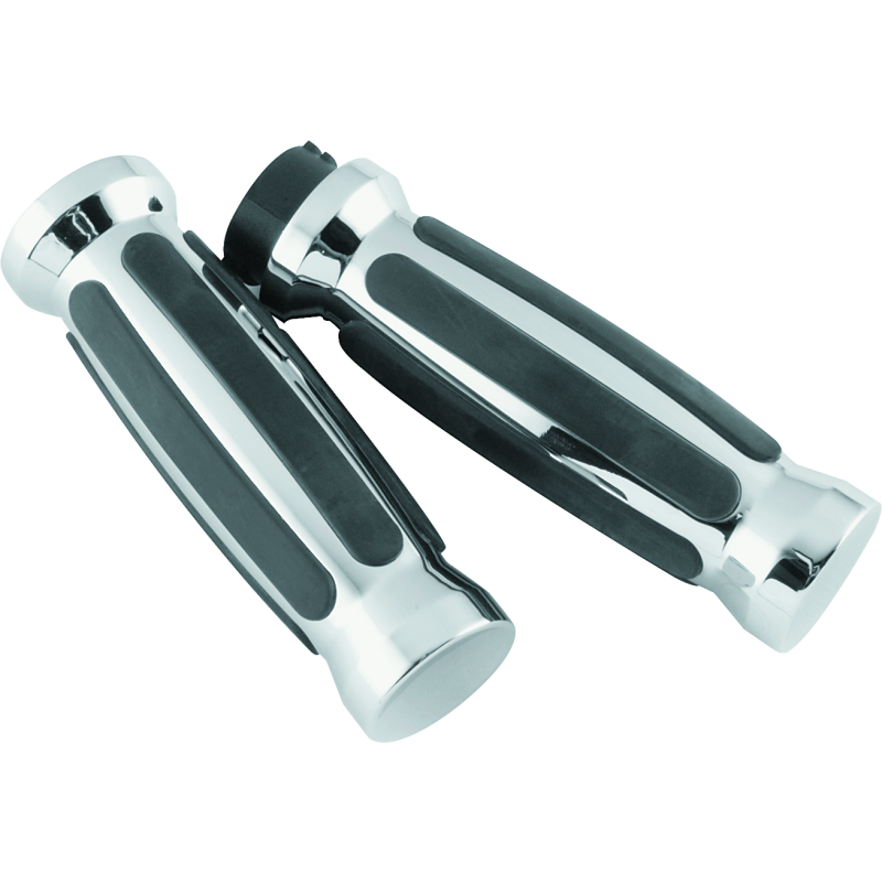 Bikers Choice 498414 - BKC498414 - Bikers Choice 81-17 XL & Big Twin Dual Cable Chrome & Black Sensation Grips Pr - Shipped in Europe - Tuningsupply.com