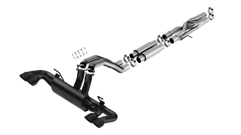 Borla 140893CB - BOR140893CB - Borla 21-22 Jeep Wrangler Rubicon 392 6.4L V8 AT 4WD 4DR ATAK Cat-Back Exhaust - Coated Black - Shipped in Europe - Tuningsupply.com