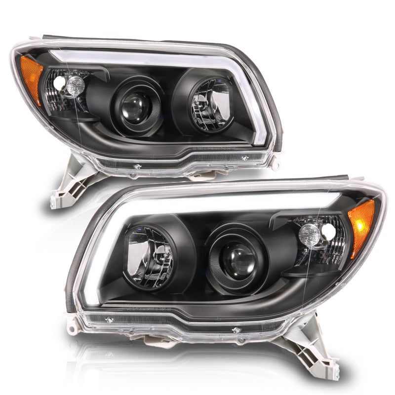 ANZO 111616 - ANZ111616 - ANZO 06-09 Toyota 4 Runner Projector Headlights Plank Style - Black - Shipped in Europe - Tuningsupply.com