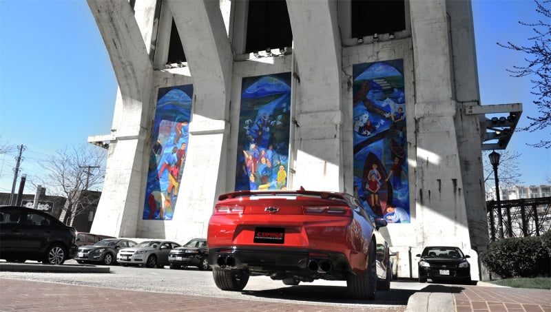 CORSA Performance 14770BLK - COR14770BLK - Corsa 2016-24 Chevy Camaro SS 6.2L Xtreme+ 2.75in Cat-Back Dual Rear Exit w/ Twin 4in Black PVD Tips - Shipped in Europe - Tuningsupply.com