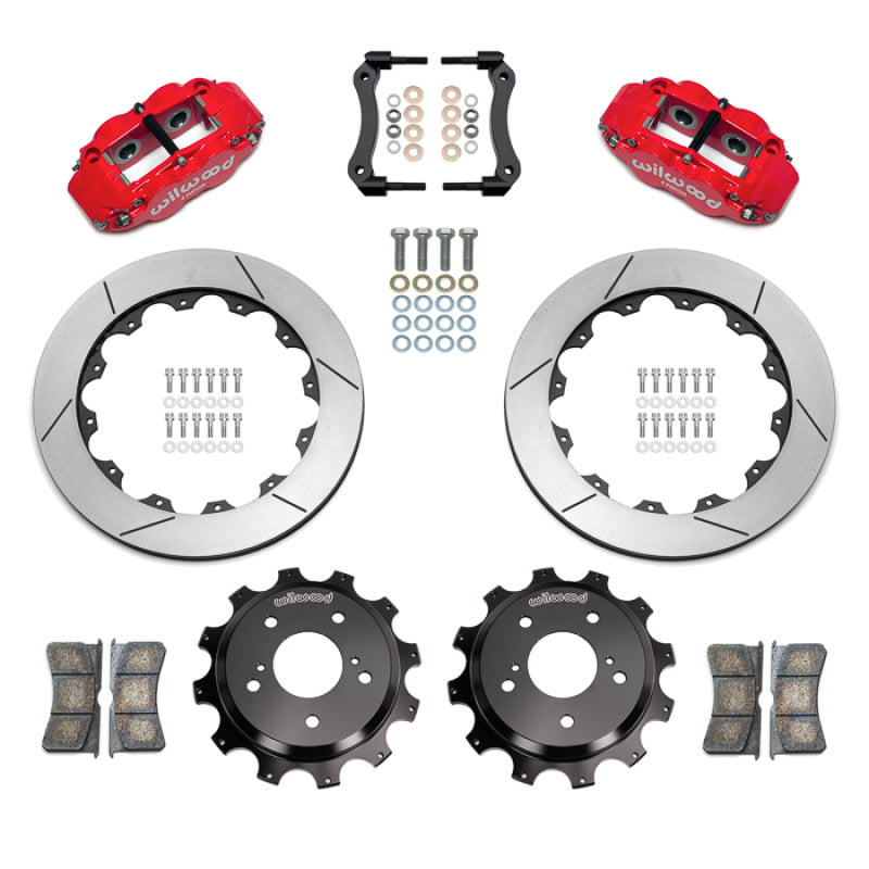Wilwood 140-18274-R - WIL140-18274-R - Wilwood 89-02 Nissan Skyline Superlite 4R Rear BBK w/ 13.50in Diameter Slotted Rotor - Red - Shipped in Europe - Tuningsupply.com
