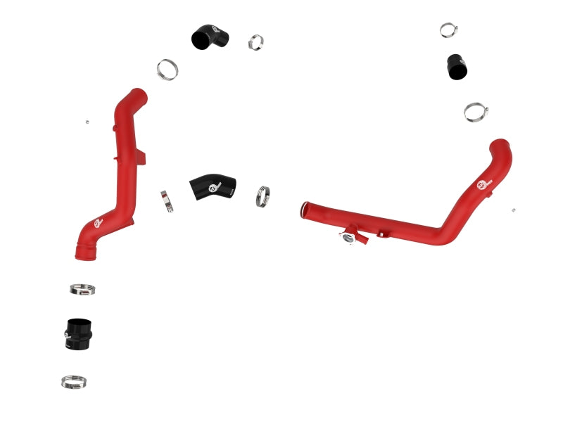 aFe 46-20658-R - AFE46-20658-R - aFe Bladerunner 2-1/4 IN Aluminum Hot Charge Pipe Black 20-23 Ford Explorer/Explorer ST - Red - Shipped in Europe - Tuningsupply.com