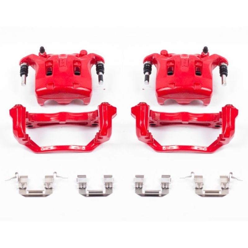 PowerStop S2870B - PSBS2870B - Power Stop 08-12 Infiniti EX35 Front Red Calipers w/Brackets - Pair - Shipped in Europe - Tuningsupply.com