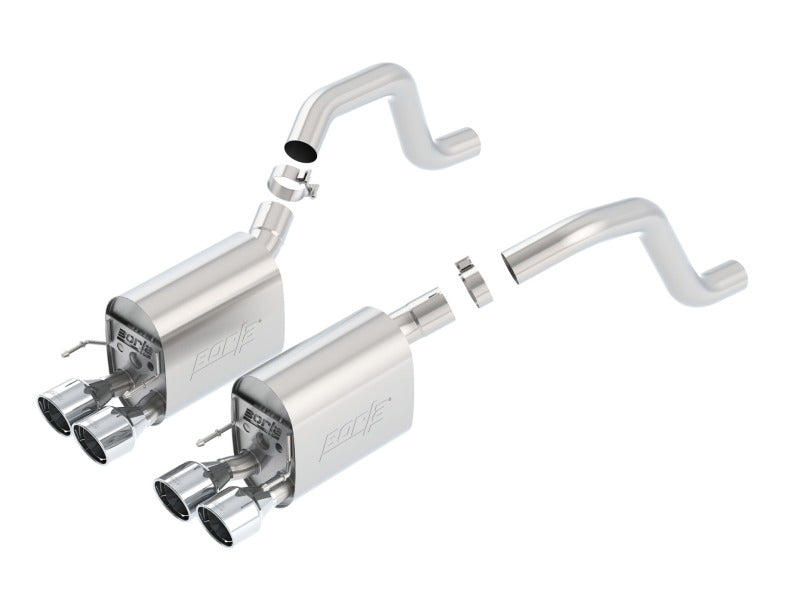 Borla 11917 - BOR11917 - Borla 06-13 Chevy Corvette C6 ZO6/ZR1 Manual Trans S-Type II Rear Section Exht Dual Rd Rolled Tips - Shipped in Europe - Tuningsupply.com