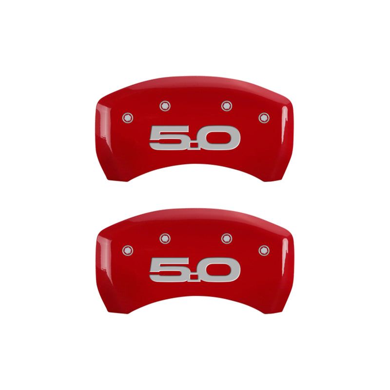 MGP 10200SM52RD - MGP10200SM52RD - MGP 4 Caliper Covers Engraved Front 2015/Mustang Engraved Rear 2015/50 Red finish silver ch - Shipped in Europe - Tuningsupply.com