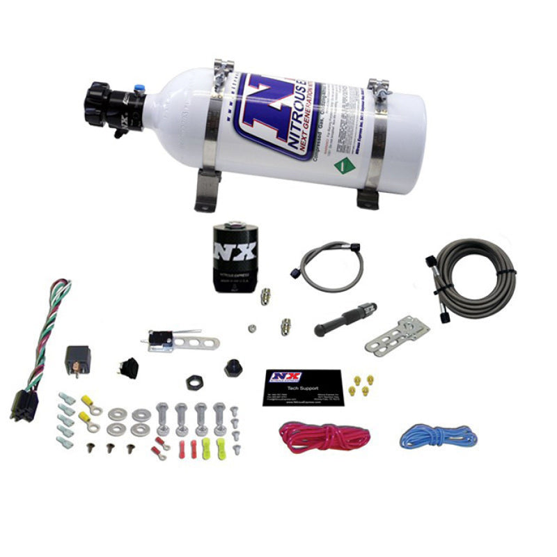 Nitrous Express 21000-05 - NEX21000-05 - Nitrous Express Dry EFI Single Nozzle Nitrous Kit (35-150HP) w/5lb Bottle - Shipped in Europe - Tuningsupply.com