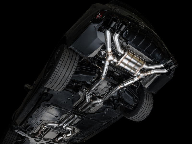 AWE Tuning 3025-43436 - AWE3025-43436 - AWE Tuning 2021+ Cadillac CT4-V Blackwing SwitchPath Exhaust - Diamond Black Tips - Shipped in Europe - Tuningsupply.com