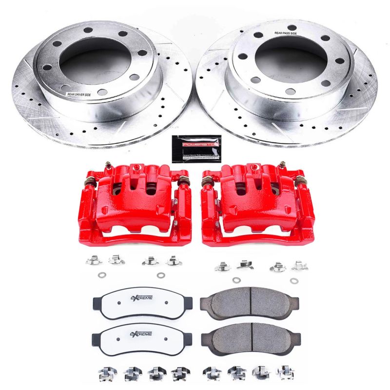 PowerStop KC5578-36 - PSBKC5578-36 - Power Stop 10-13 Ford F-250 Super Duty Rear Z36 Truck & Tow Kit w/Cals - Shipped in Europe - Tuningsupply.com