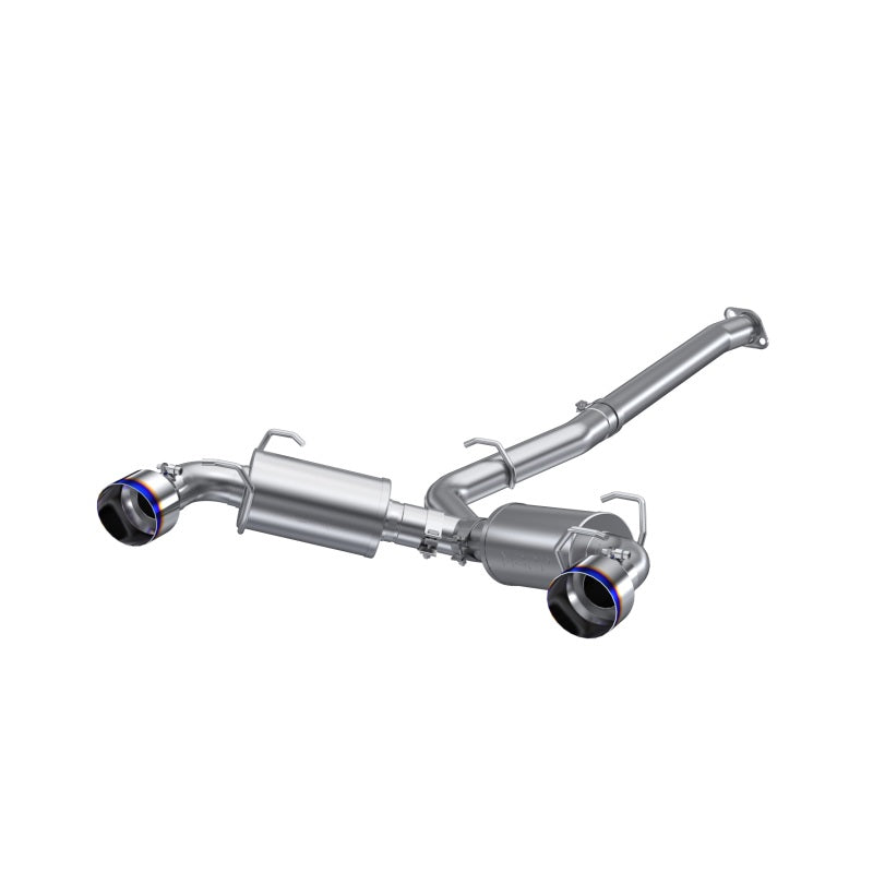 MBRP PS48043BE - MBRPS48043BE - MBRP 13-16 Subaru BRZ 2.0L/ 2.4L 3in Dual Split Rear Cat Back w/Burnt End Tips- T304 - Shipped in Europe - Tuningsupply.com