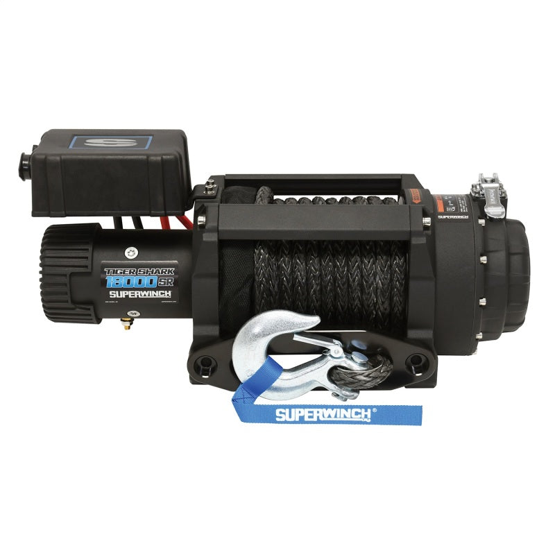 Superwinch - SUW1518001 - Superwinch 18000 LBS 12V DC 33/64in x 79 ft Synthetic Rope Tiger Shark 18000SR Winch - Shipped in Europe - Tuningsupply.com