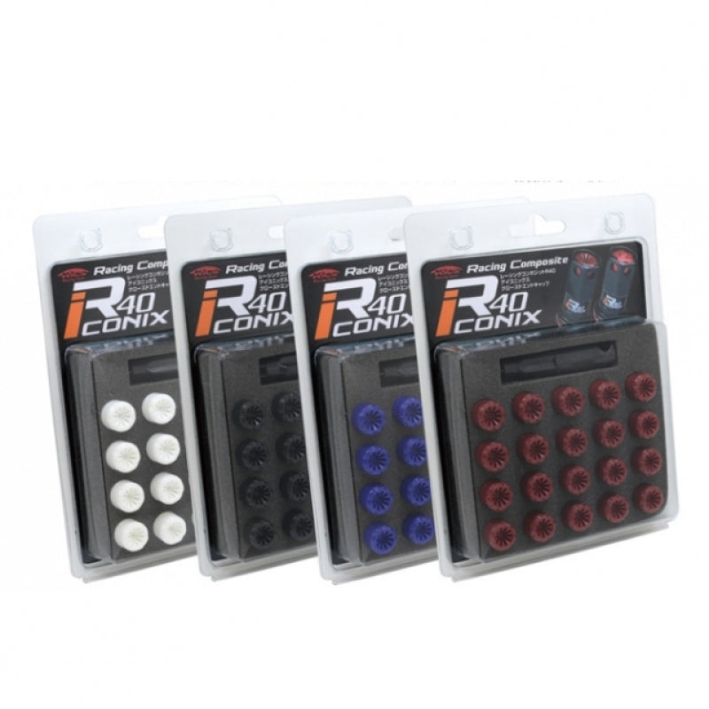 Project Kics WCIF1K - PJKWCIF1K - Project Kics 12X1.50 R40 Iconix Plastic Caps Black - 20 Pcs - Shipped in Europe - Tuningsupply.com