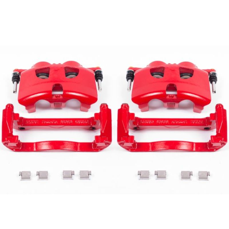 PowerStop S5404 - PSBS5404 - Power Stop 12-19 Ford F-150 Front Red Calipers w/Brackets - Pair - Shipped in Europe - Tuningsupply.com