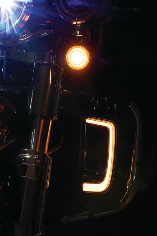 Kuryakyn 2902 - KUR2902 - Kuryakyn Tracer L.E.D. Front Turn Signal Insert, White/Amber Light, Smoke Lens 1157 - Shipped in Europe - Tuningsupply.com