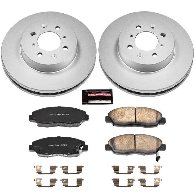 PowerStop CRK690 - PSBCRK690 - Power Stop 96-05 Honda Civic Front Z17 Evolution Geomet Coated Brake Kit - Shipped in Europe - Tuningsupply.com