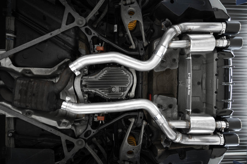 MBRP PS45023CF - MBRPS45023CF - MBRP 18-22 BMW M2 Competition 3.0L T304 SS 3in Resonator-Back Exhaust Quad Rear w/ Carbon Fiber Tips - Shipped in Europe - Tuningsupply.com