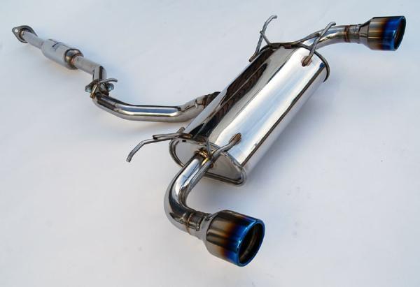 Invidia - INVHS12SSTG3T - Invidia Subaru BRZ / Scion FRS Q300 w/ Rolled Titanium Tips Cat- Back Exhaust (Blue Edge) - Shipped in Europe - Tuningsupply.com
