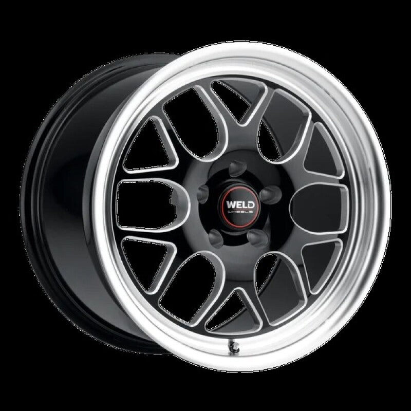Weld - WELS16071171P00 - Weld Solana Drag 17x11 / 5x115 BP / ET0 / 78.1mm Bore - Gloss Black MIL DIA Wheel - Shipped in Europe - Tuningsupply.com