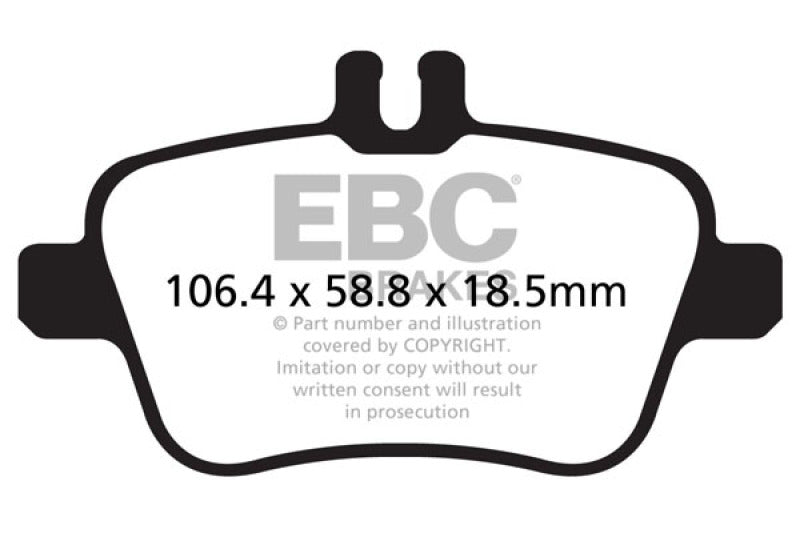 EBC DP32157C - EBCDP32157C - EBC 13+ Mercedes-Benz CLA250 2.0 Turbo Redstuff Rear Brake Pads - Shipped in Europe - Tuningsupply.com