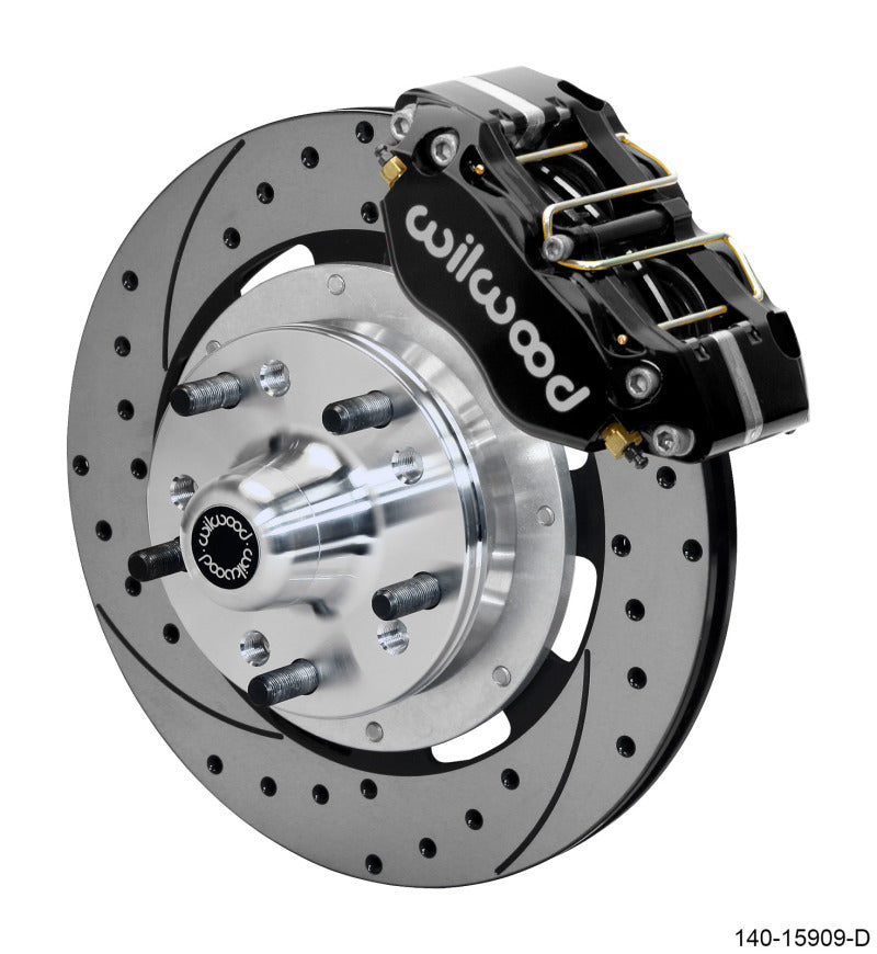 Wilwood 140-15909-D - WIL140-15909-D - Wilwood Dynapro 4R Front Kit 11.75in SPR Drilled and Slotted Rotors - Black - Shipped in Europe - Tuningsupply.com