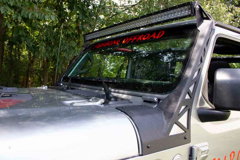 Fishbone Offroad FB21058 - FBOFB21058 - Fishbone Offroad 2018+ Jeep Wrangler JL Windshield Light Bracket - Shipped in Europe - Tuningsupply.com
