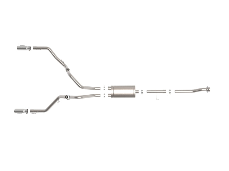 aFe 49-33157-P - AFE49-33157-P - aFe 21-26 Ford F150 Tremor Vulcan Series 3IN 304SS Cat-Back Exhaust Dual Rear Exit w/Polished Tip - Shipped in Europe - Tuningsupply.com