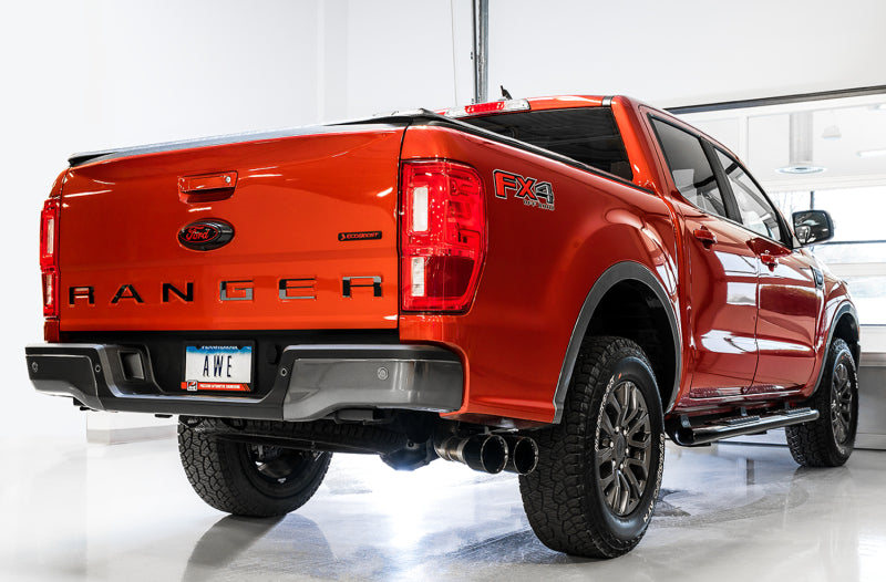 AWE Tuning 3015-23064 - AWE3015-23064 - AWE Tuning 2019+ Ford Ranger 0FG Performance Exhaust System w/Diamond Black Tips & Rock Guard - Shipped in Europe - Tuningsupply.com