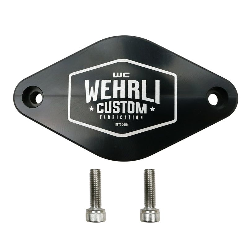 Wehrli WCF100096 - WCFWCF100096 - Wehrli 11-16 Chevrolet 6.6L LML Duramax Turbo Resonator Billet Block Off Plate - Shipped in Europe - Tuningsupply.com