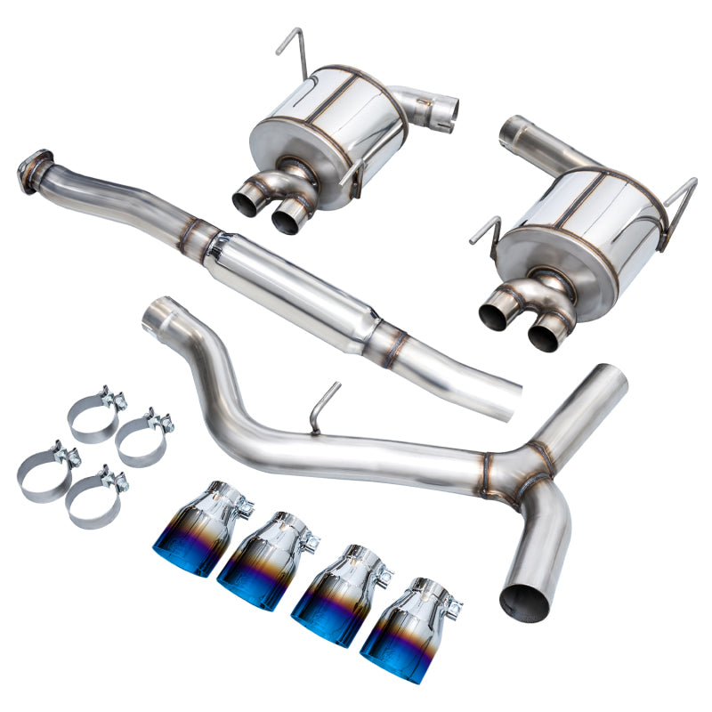 AWE Tuning 3015-49112 - AWE3015-49112 - AWE Tuning 12-14 Subaru WRX STI Touring Edition Exhaust - Vapor Blue Quad Tips - Shipped in Europe - Tuningsupply.com