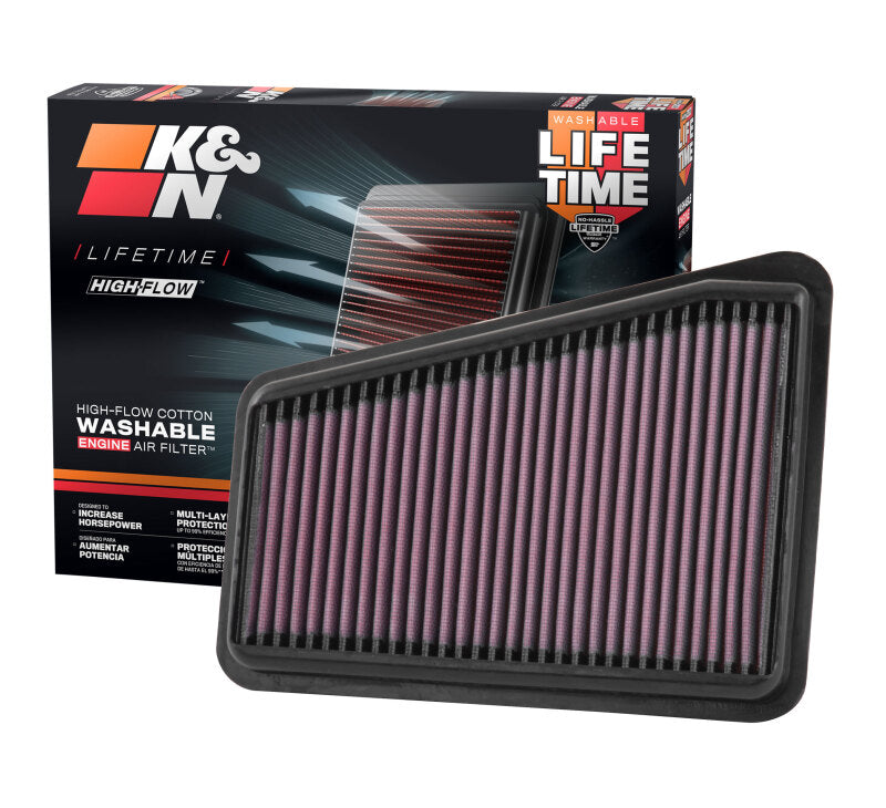 K&N Engineering 33-5067 - KNN33-5067 - K&N 2018 Kia Stinger GT V6-3.3L Left Side Drop In Air Filter - Shipped in Europe - Tuningsupply.com